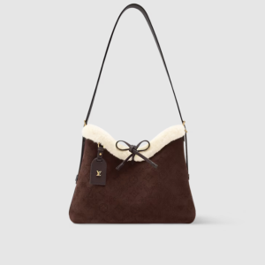 Louis Vuitton CarryAll PM Chocolate Brown Shearling Bag