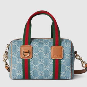 Gucci Mini GG blue and white GG denim bag